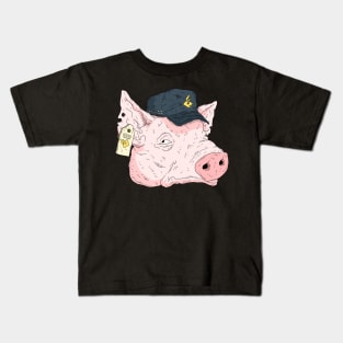 politie! dutch police pig. Kids T-Shirt